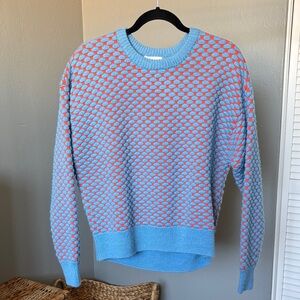 H&M Blue and Orange Patterned Sweater